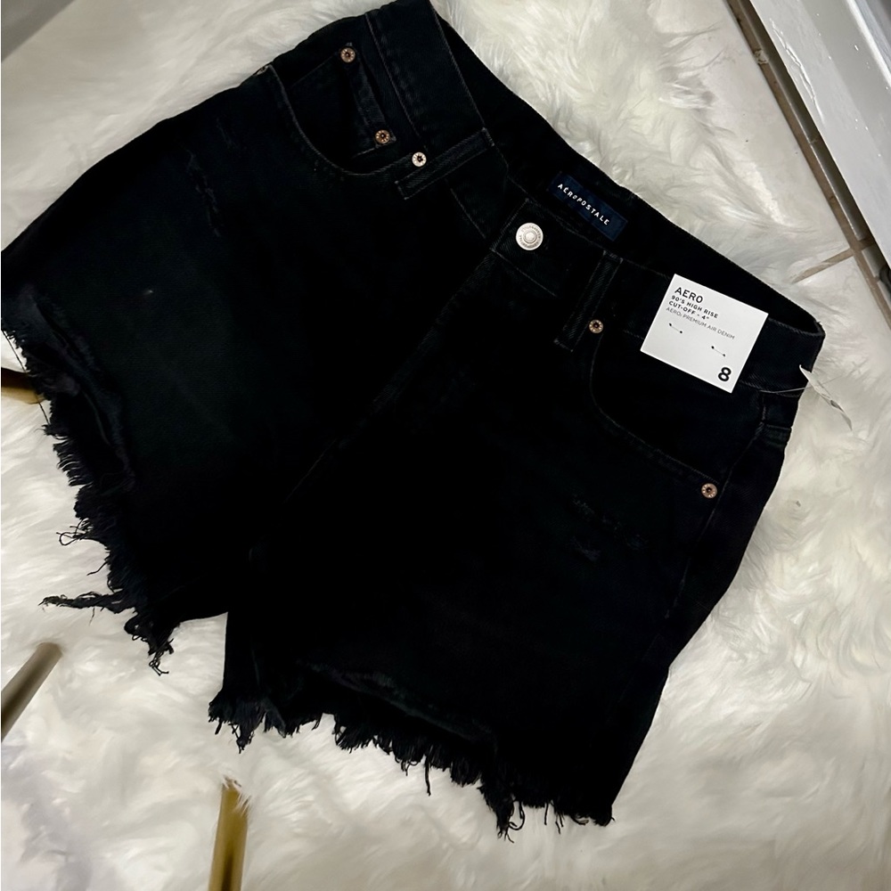 Shorts Aeropostale HIGH RISE color black size 8
